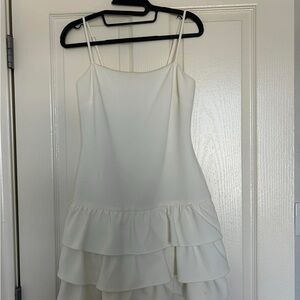 Elegant White Layered Dress
